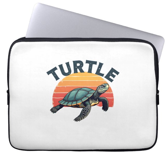 Housse Pour Ordinateur Portable Retro Turtle T-Shirt (Devant)