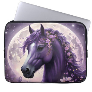 Housse Pour Ordinateur Portable "Rêves florissants : Le Cheval de l'Imaginaire Flo