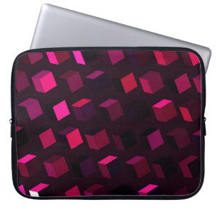 Housse Pour Ordinateur Portable Rhombus rose foncé : Décor Abstrait rayonnant