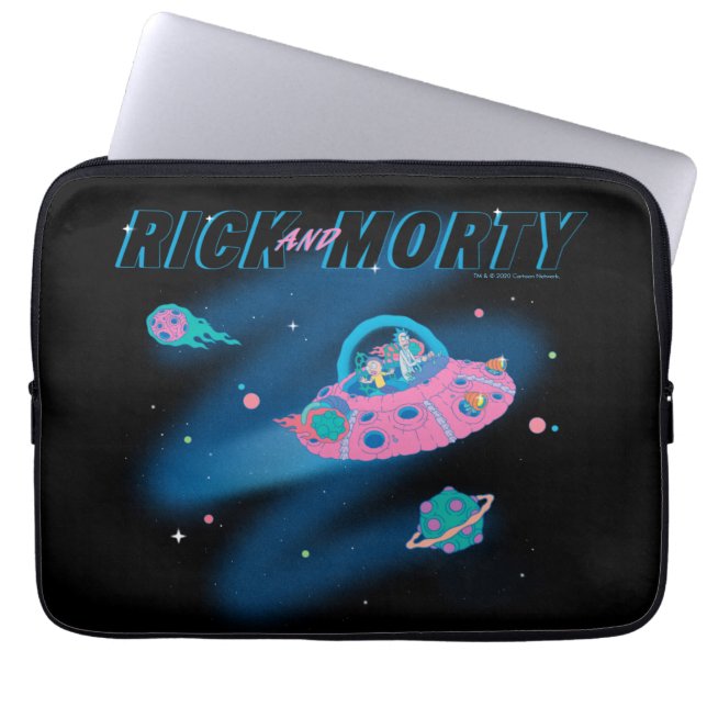 Housse Pour Ordinateur Portable RICK ET MORTY™ | Voyager dans l'espace (Devant)
