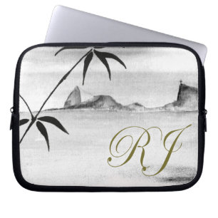 Housse Pour Ordinateur Portable Rio de Janeiro paysage noir et blanc
