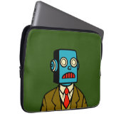 Housse Pour Ordinateur Portable Robot bleu (Devant droit)