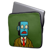 Housse Pour Ordinateur Portable Robot bleu (devant gauche)