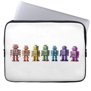 Housse Pour Ordinateur Portable Robots arc-en-ciel