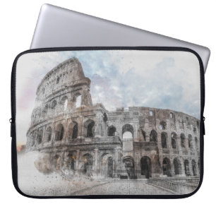 Housse Pour Ordinateur Portable Rome Italie Colisée Voyage Art Vintage