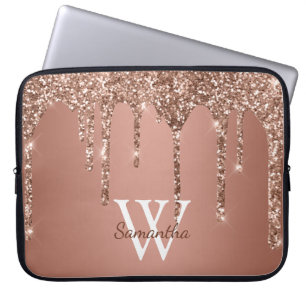 Housse Pour Ordinateur Portable Rose Gold Parties scintillant Sparkle Drift Nom du