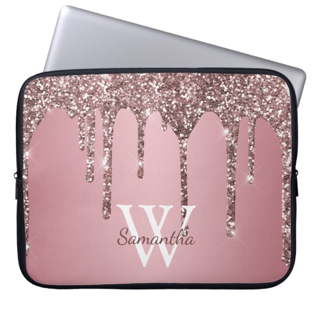 Housse Pour Ordinateur Portable Rose Gold Rose Parties scintillant Drives Sparkle  (Devant)