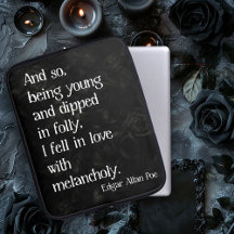 Rose gothique morte et citation de Poe