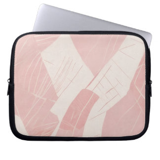 Housse Pour Ordinateur Portable Rose Pâle Batik Abstrait