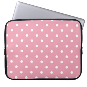 Housse Pour Ordinateur Portable Rose Pink Polka Dot