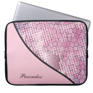 Housse Pour Ordinateur Portable Rose psychédélique amusant avec un éclat de poi