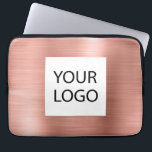 Housse Pour Ordinateur Portable Rose Rose Gold Metallic - Logo personnalisé Promot<br><div class="desc">Rose Rose Gold Faux Metallic Acier Inoxydable Élégant Logo Personnalisé Portable promotionnel Sac ou Coque promotionnel à manches. Ce coque peut être customisé pour inclure le logo de votre entreprise ou de votre entreprise.</div>