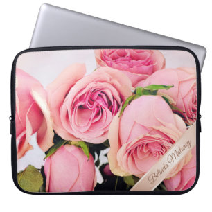 Housse Pour Ordinateur Portable Rose Roses Rose Or Ajouter un nom