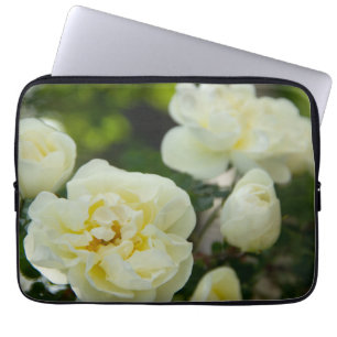 Housse Pour Ordinateur Portable Roses blanches mignonnes pour positives