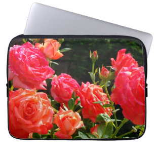 Housse Pour Ordinateur Portable Roses de corail romantique