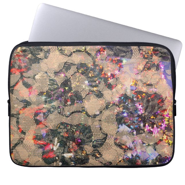 Housse Pour Ordinateur Portable Roses de dentelle de Goth (Devant)