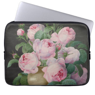 Housse Pour Ordinateur Portable Roses roses dans un vase - Pierre Joseph Redouté