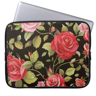 Housse Pour Ordinateur Portable Roses roses roses : motif floral élégant.