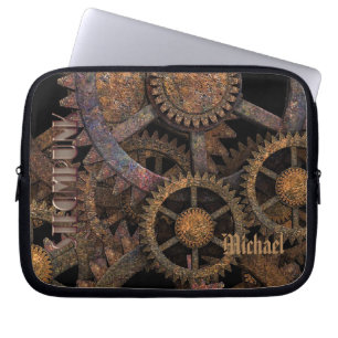 Housse Pour Ordinateur Portable Rouages et engrenages personnalisés Steampunk