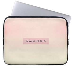Housse Pour Ordinateur Portable Rouge à joues dégradé pastel doux personnalisé