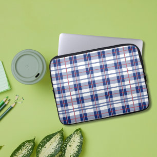 Housse Pour Ordinateur Portable Rouge, blanc et bleu