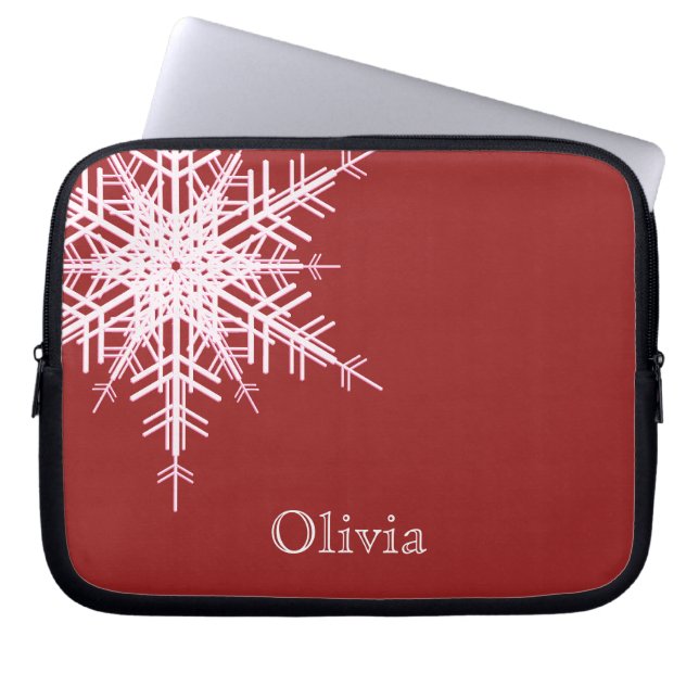 Housse pour ordinateur portable Rouge Neigeux (Devant)