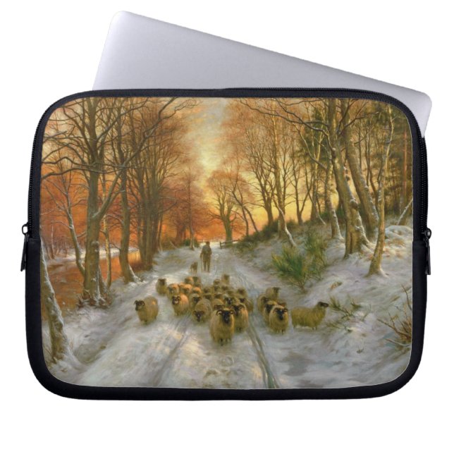 Housse Pour Ordinateur Portable Rougeoyé avec des teintes de même des heures (Devant)