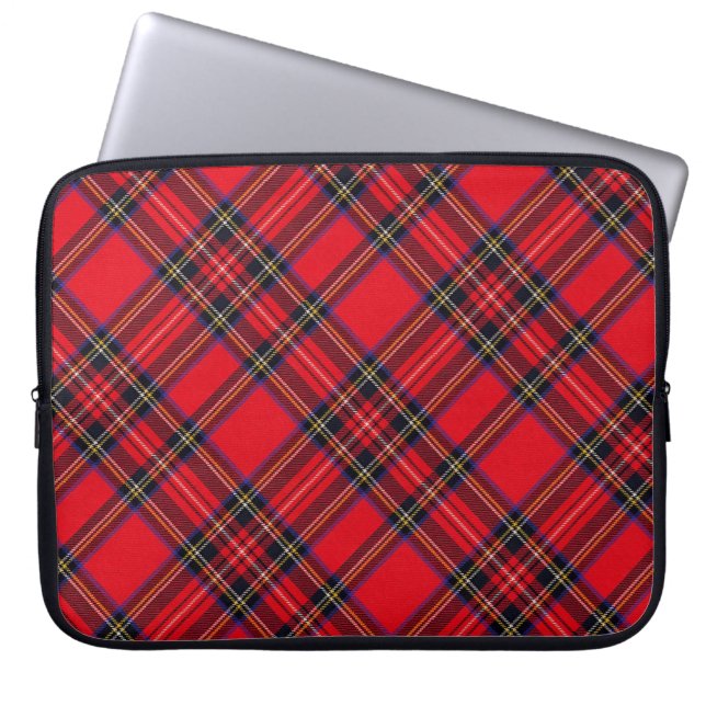 Housse Pour Ordinateur Portable Royal Stewart tartan rouge noir plaid (Devant)