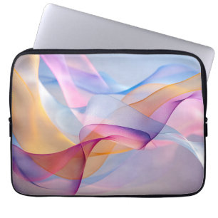 Housse Pour Ordinateur Portable Rubans colorés abstraits ondoyants