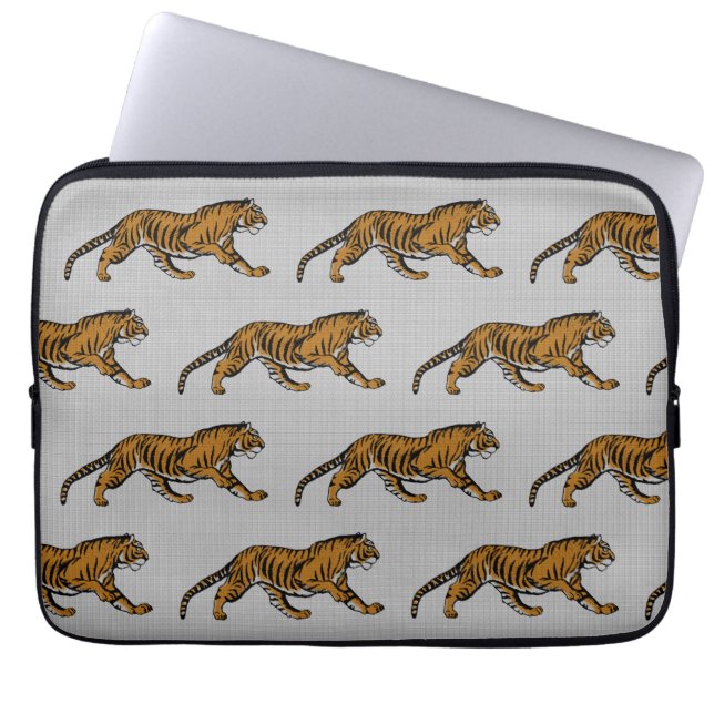 Housse Pour Ordinateur Portable Rugir! Je suis un tigre ! - (Devant)