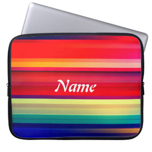 Housse Pour Ordinateur Portable Runway Rainbow Personnaliser le nom ou les initial