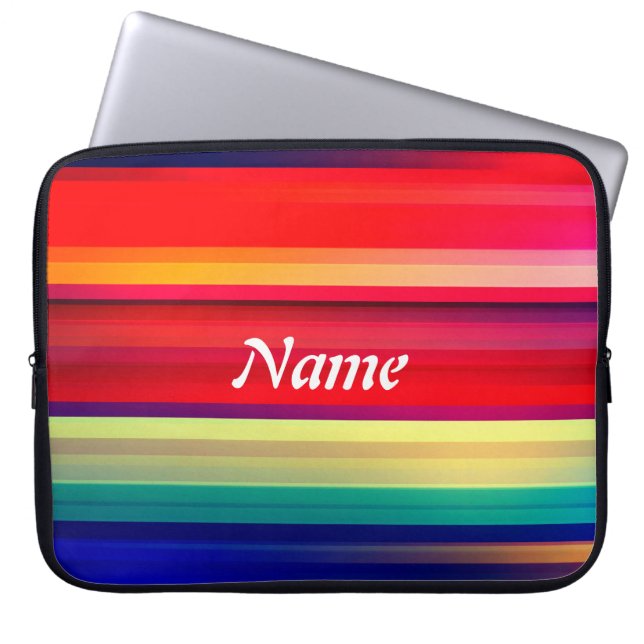 Housse Pour Ordinateur Portable Runway Rainbow Personnaliser le nom ou les initial (Devant)