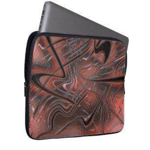 Housse Pour Ordinateur Portable Rustic wavy strokes with smoke shadow on hollow   