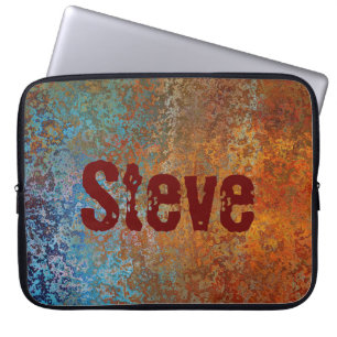 Housse Pour Ordinateur Portable Rusty, Verdigris, Grunge Steampunk