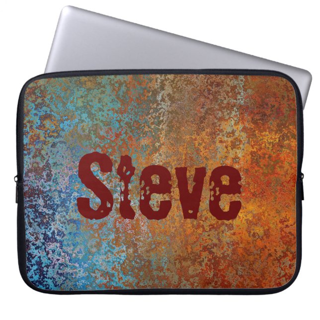 Housse Pour Ordinateur Portable Rusty, Verdigris, Grunge Steampunk (Devant)