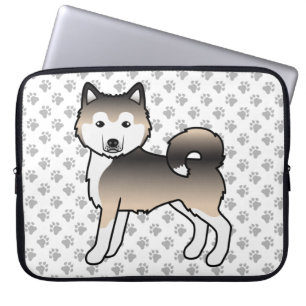 Housse Pour Ordinateur Portable Sable Alaskan Malamute mignon chien de dessin