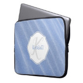 Housse Pour Ordinateur Portable Sable Bleu Ondes Portable Personnalisé (devant gauche)