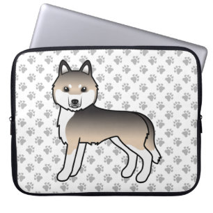 Housse Pour Ordinateur Portable Sable Siberian Husky Chien de Dessin Animé Mignon