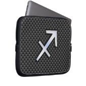Housse Pour Ordinateur Portable Sagittarius SIGNE Zodiaque Style fibre de carbone (Devant droit)