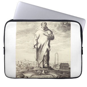 Housse Pour Ordinateur Portable Saint Bruno de Cologne Gravure Ancienne Style Arti