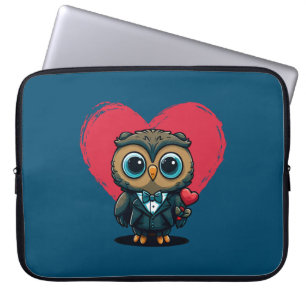 Housse Pour Ordinateur Portable Saint Valentin Romance avec la salle Adorable Owl