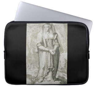 Housse Pour Ordinateur Portable Sainte Hildegarde de Bingen Art Mystique Médiéval