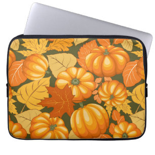 Housse Pour Ordinateur Portable Saison d'automne Halloween Citrouille Motif