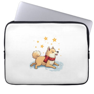 Housse Pour Ordinateur Portable Samoyed Ange de Neige