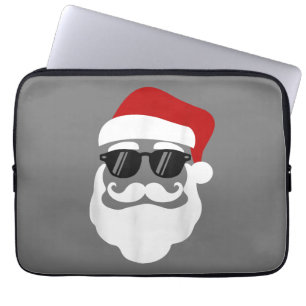 Housse Pour Ordinateur Portable Santa Claus avec lunettes de soleil Drôle Noël Des