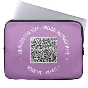Housse Pour Ordinateur Portable Sapeur d'ordinateur portable QR Code Scan Info Tex