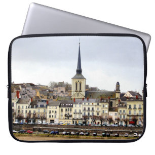 Housse Pour Ordinateur Portable Saumur River Bank Scene de l'ordinateur portable