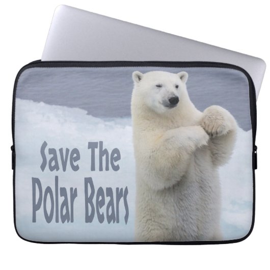 Housse Pour Ordinateur Portable Sauvez Les Ours Polaires (Devant)