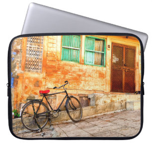 Housse Pour Ordinateur Portable Scène de rue du Rajasthan : Style indien