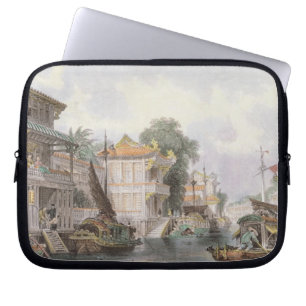 Housse Pour Ordinateur Portable Scène sur le canal de Horan près du canton, c.18